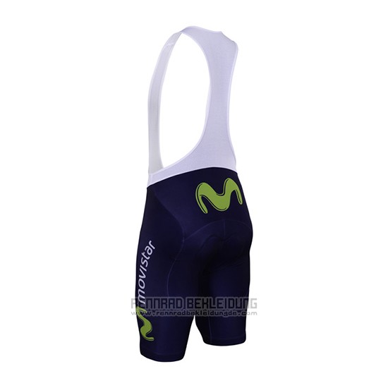 2017 Fahrradbekleidung Movistar Shwarz Trikot Kurzarm und Tragerhose